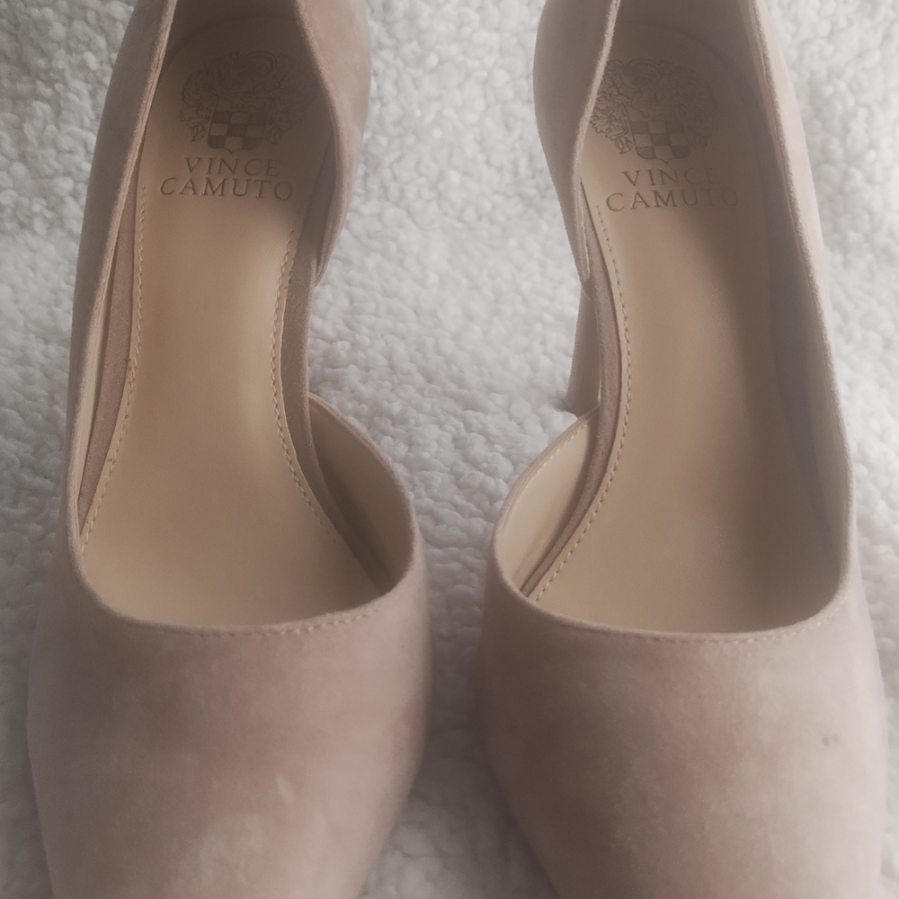 Vince Camuto Tan Suede Heels